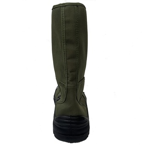 Botas de lona verde de alta calidad para hombre, botas de senderismo para acampar al aire libre, zapatos, botas protectoras conectadas con la lengua, ropa de trabajo cien - Product Image 5