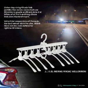 Cintres pliables portables vintage en plastique pour vêtements, accessoire flexible pour vêtements mouillés, gain de place, crochet simple pour salle de bain - Product Image 3