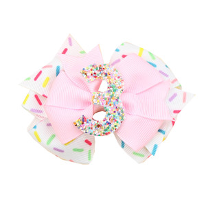 Bébé joyeux anniversaire bandeau pour bébé personnalisé 1/2/3/4/5/6/7/8/9 ans filles boutique anniversaire bandeau enfants cheveux accessoires - Product Image 4