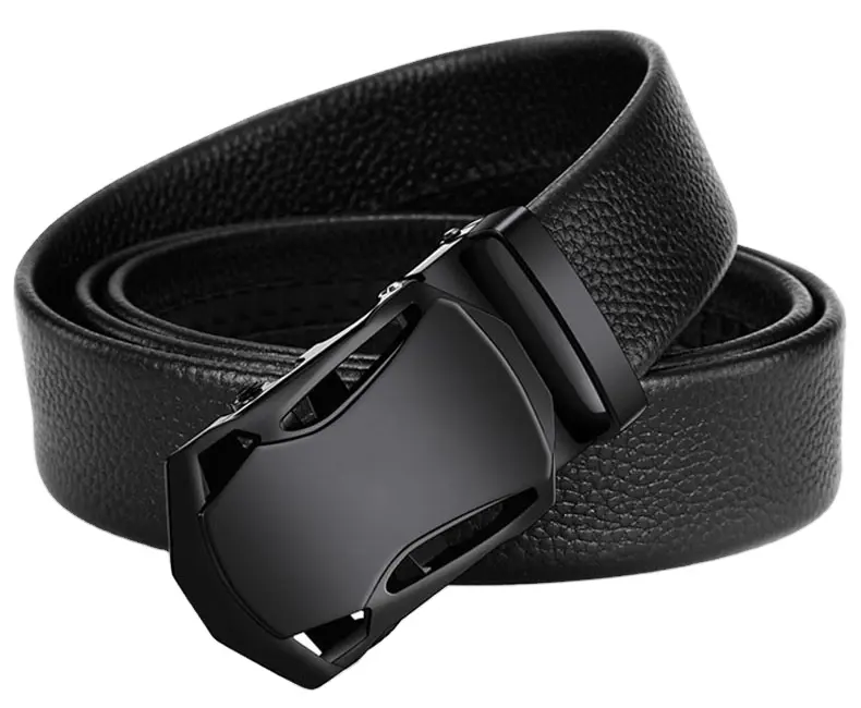 Wholesale Fashion Male Durable Straps Simple Sliding Business Buckle Belts Artificial Leather Belts For Men