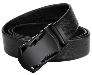 Imitation Leather Belt Male Durable Straps Simple Sliding Business Buckle Belts Artificial Leather Belts For Men