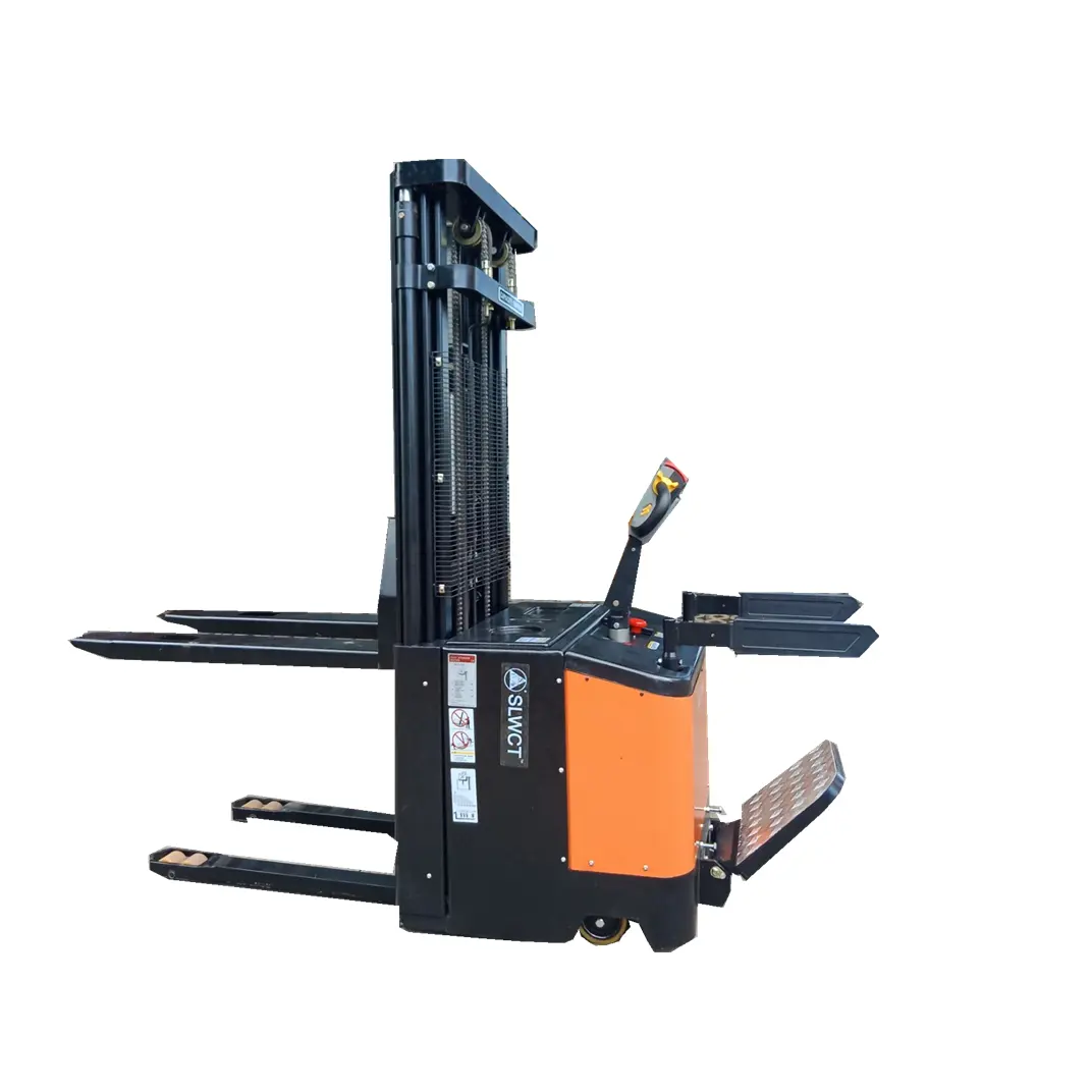 Hoàn Toàn Tự Động Ba Mast Thủy Lực Pallet Stacker Cho 1 Tấn 2 Tấn Mini Xe Nâng Điện Stacker