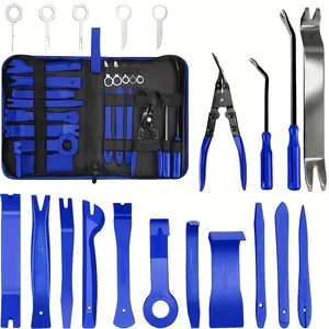 19pcs Blue Car Trim Removal Tools Kit Car Radio Audio Disassembly Door Clip Panel Interior Dashboard Removal Tool