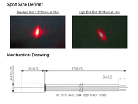 Module laser D3.3mm~D4mm de taille mini, 635nm 650nm 780nm 850nm 980nm, rouge, IR, NIR, 0.5mW 1mW 5mW 10mW, 3~5V DC, pour viseur laser / viseur de pistolet