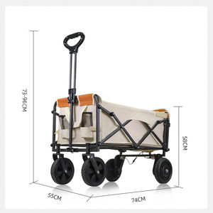 Elegear Chariot De Plage Pliable 150L - 150kg Charge - Roues Tout Terrain Avec Freins