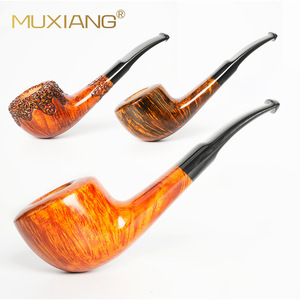 Muxiang Tobacco Pipe Bent Type 3mm Filter Men's Smoking Accessory - Product Image 1