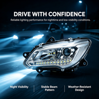 Phare avant droit Full LED 33100-T7W-S51 pour Honda HR-V 2016-2022 Système d'éclairage automatique