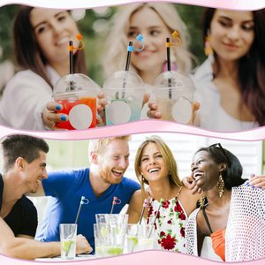 Couvre-pailles en silicone réutilisables, bouchons colorés anti-poussière pour pailles, protège-pailles portables en silicone - Product Image 2