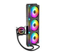 TEUCER NA-360 RGB Kipas CPU Terintegrasi Radiator Berpendingin Air Motherboard X99 Casing Komputer Generasi ke-13 Kipas 3PIN Bantalan Paduan 21dBA