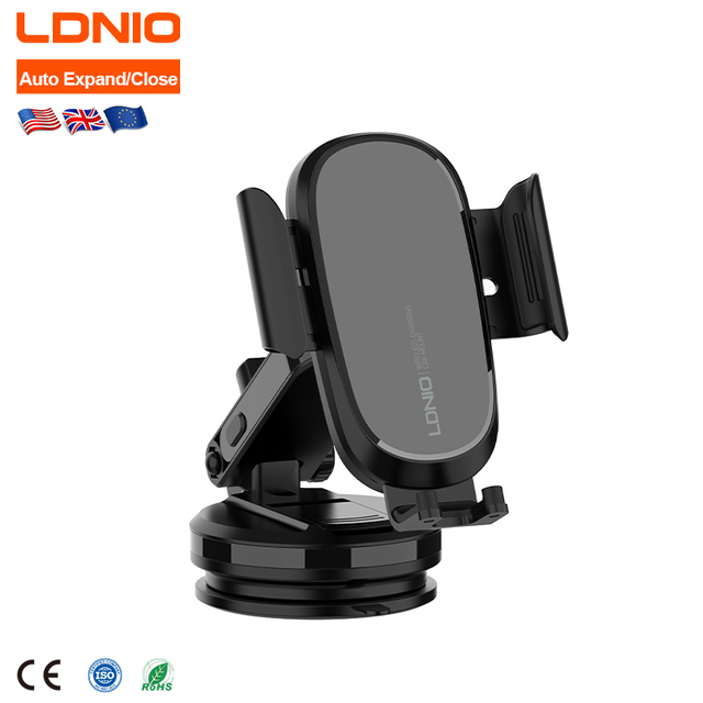 LDNIO MW21-1 NEW Wireless Charging Stand Holders Car Mount Dashboard Phone Holder Mobile Phone 15W Wireless Charger Stand