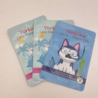 Sachets d'emballage pour masques faciaux réutilisables scellés sur trois côtés, impression en héliogravure, fermeture éclair supérieure, matériaux recyclés, en plastique et feuille d'aluminium