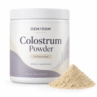 Colostrum en poudre marque blanche 200g, non aromatisé, immunoglobulines naturelles pour la nutrition quotidienne et le bien-être immunitaire, approvisionnement OEM ODM