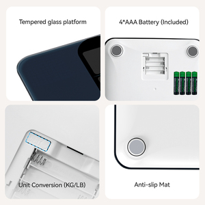 Balance de composition corporelle numérique colorée, analyseur intelligent de l'IMC Bluetooth, mesure du poids et de la graisse, alimentée par batterie, pour une utilisation en salle de bain, capacité maximale de 180 kg - Product Image 6