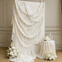 Perles rondes blanches en plastique imitation perle surdimensionnées pour décoration de mariage, fête, arrière-plan, arrangement DIY, breloque en perles.