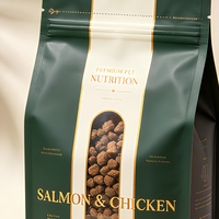 Op maat gemaakte platte bodem ritssluitzakken voor dierenvoer, ziplock zakken voor huisdierenvoer, kattenbakvulling voor katten en honden, 5KG 10KG 20KG