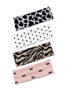 Élastiques à cheveux simples à imprimé léopard et à <span class=keywords><strong>pois</strong></span>, et bandeaux de sport, adaptés à la remise en forme quotidienne et à la course à pied - Product Image 6