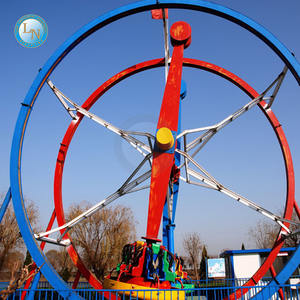 Emocionantes instalaciones de Parque de Atracciones <span class=keywords><strong>Happy</strong></span> Wheel Rotary Ride Ferris Ring Car a la venta - Product Image 1
