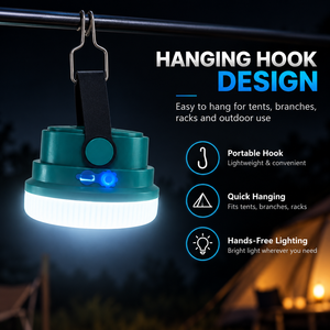 Solar Camping <b>Light</b> Built-in 18650 Rechargeable Battery Type-C Solar Charging Magnetic Hook Emergency <b>LED</b> Lantern Waterproof - Product Image 4