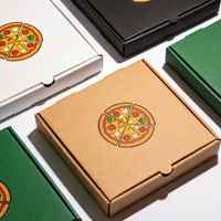 Boîte à pizza en carton ondulé, vente en gros directe d'usine, boîte d'emballage pour pizza sur mesure pour les entreprises de restauration