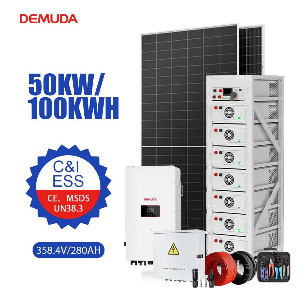 DEMUDA 50 кВт 100 кВтч Коммерческая промышленная система хранения солнечной энергии Гибридный инвертор литиевая батарея BESS