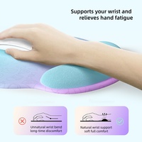 Ensemble de tapis de souris ergonomique 3 pièces en mousse à mémoire de forme et PU avec repose-poignet et base antidérapante pour clavier d'ordinateur, personnalisable avec logo anime