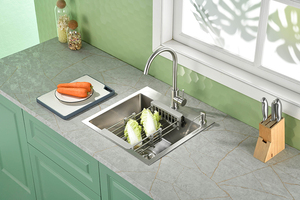 Nuovo Lavello da Cucina in Acciaio Inox con Texture a Miglio, Cestello Filtrante Extra Large e Tubo di Scarico, Vasca Singola - Product Image 3