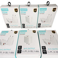 Chargeur mural rapide double port en gros, adaptateur de voyage PD 25W QC 3.0 USB, chargeur mural Type C pour téléphones mobiles iPhone Samsung
