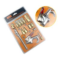 Kit d'accessoires pour compresseur d'air 14 pièces, raccords rapides, pistolet à air comprimé, manomètre de pression des pneus, buse de gonflage, ensemble d'outils pneumatiques