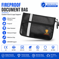 Sac de documents A4 ignifuge et étanche pour certificats, contrats et objets de valeur