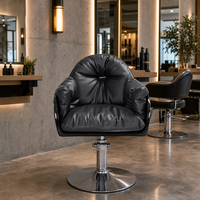 Kursi Stylist Hidrolik Modern, Kursi Potong Rambut Salon yang Dapat Diputar 360 Derajat dan Dapat Disesuaikan Ketinggiannya untuk Perabot Salon Rambut dan Barber Shop