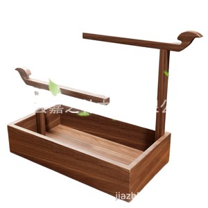Estante de exhibición de joyería de madera de nogal, 29,5 cm x 15 cm x 27,5 cm, soporte de almacenamiento de escritorio multifuncional para pulseras y accesorios - Product Image 2