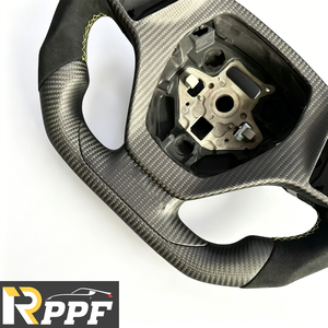Volant en fibre de carbone mat avec cuir pour <span class=keywords><strong>Corvette</strong></span> C7 2014 <span class=keywords><strong>2015</strong></span> 2016 2017 2018 2019 - Product Image 2