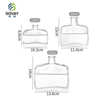 Flacon de parfum en verre transparent vide de luxe de grande capacité avec bouchon, diffuseur de parfum pour la maison, 100 ml, 200 ml, 330 ml, 500 ml