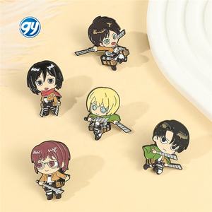 เข็มกลัดหัวรูปตัวการ์ตูนไททันแบบมินิมอลลิสต์ป้ายโลหะการ์ตูนของขวัญที่สร้างสรรค์ - Product Image 2