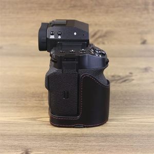 Demi-étui de caméra en cuir PU pour <span class=keywords><strong>Fujifilm</strong></span> XH2S, <span class=keywords><strong>housse</strong></span> de protection anti-poussière, fil de 1/4 pouces - Product Image 3