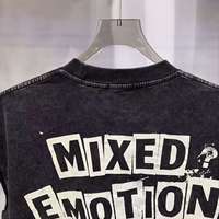 T-shirts décontractés vintage pour couple, imprimé lettres MIXED EMOTION, marque américaine