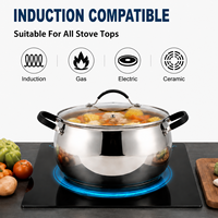 Ensemble de casseroles en acier inoxydable en forme de pomme, multifonctionnel, au design élégant, pour soupes et bouillons, avec couvercles, vente en gros