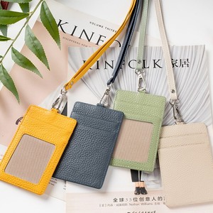 Uomo donna elegante <span class=keywords><strong>porta</strong></span> <span class=keywords><strong>carte</strong></span> di credito con nome RFID Blocking portacarte in vera pelle con due cinturini - Product Image 6