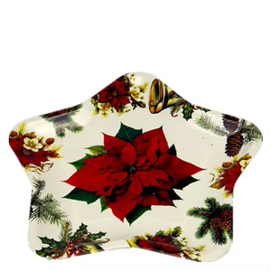 Khay Phục Vụ Nhựa Giáng Sinh Hình Ngôi Sao Lớn In Theo Yêu Cầu Của Nhà Máy - Product Image 2