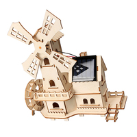 Kit de construction de maison éolienne solaire OKYN-Y2121, jouet éducatif STEM pour enfants