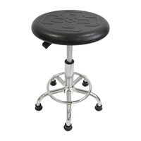 Mobilier de laboratoire d'école industrielle Chaises de laboratoire d'atelier à siège rond ESD avec dossier et repose-pieds à vendre