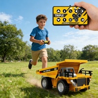 WGNRC 425 Jouets de camions d'ingénierie miniatures RC à l'échelle 1/64, Palm Mini Rc Dump Truck, Pocket Mini Rc Truck, Desktop Mini Rc Drift Car Toys