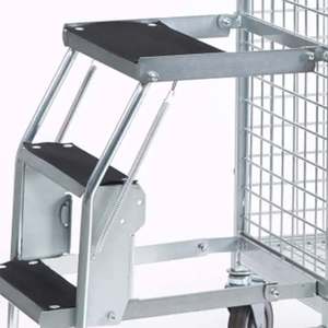 Logistiek Transport Verstelbaar Magazijn Multifunctionele Orderophaaltrolley Met Laddertreden - Product Image 5