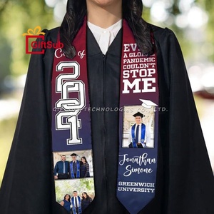 Estola de Graduación Sublimable de Poliéster Satinado Blanco de 72 Pulgadas, Regalo para Graduados de la Universidad RTS - Product Image 4