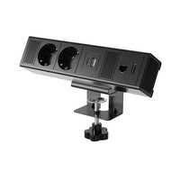 Multiprise de table à fixation sur bureau OMNI moderne, 3 prises CA, 1 USB-C, 1 USB-A, protection contre les surtensions, charge rapide PD 65W