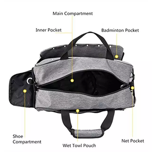 Personalizado grande impermeable gimnasio al aire libre cierre de cremallera bolsas de lona mejor diseño ropa deportiva equipo para viajes servicio OEM disponible - Product Image 5