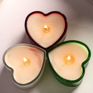 <span class=keywords><strong>Portacandele</strong></span> in <span class=keywords><strong>vetro</strong></span> a forma di cuore colorato vuoto - Product Image 1