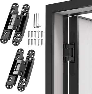 Cerniera della porta nascosta/porta invisibile silenziosa cerniera della porta di 180 grado oscillante cerniera <span class=keywords><strong>3</strong></span> vie regolabile - Product Image 1