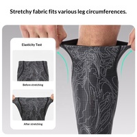 Manchons de compression élastiques personnalisés pour mollets, avec protection professionnelle pour le basketball et le badminton, impression par transfert thermique