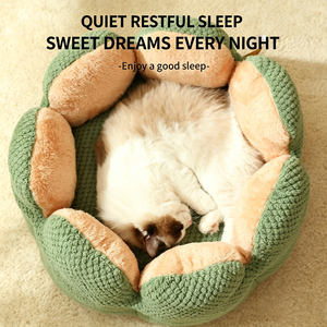 Cactus Petal Petal <b>Nest</b> Winter Thickened Warm Cat <b>Nest</b> Sleeping Soft Dog <b>Nest</b> Dog Cushion Cross Border Wholesale - Product Image 5